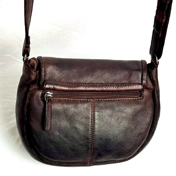 Vilenca Holland 👜 GUC Brown Leather Studded Crossbody Bag Boho Western - Picture 5 of 11